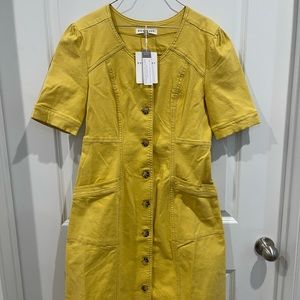Downeast dress, size L, mustard yellow.
